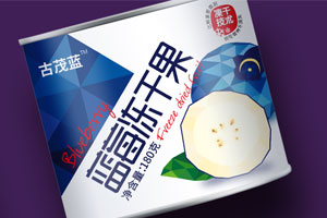 蓝莓冻干果粉食品包装设计亮相